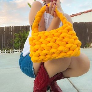 Yellow Crochet Bag